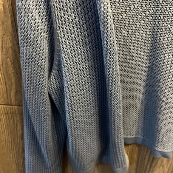 Talbots Open Shrug Cardigan Baby Blue Knit - Picture 4 of 8